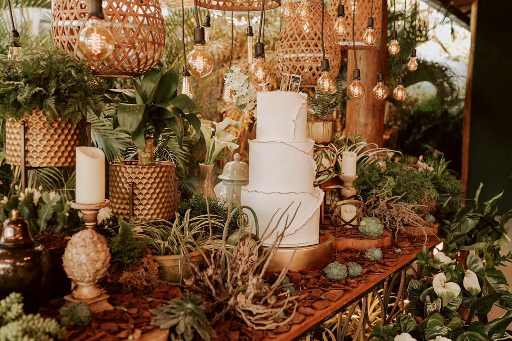 mesa rústica de casamento