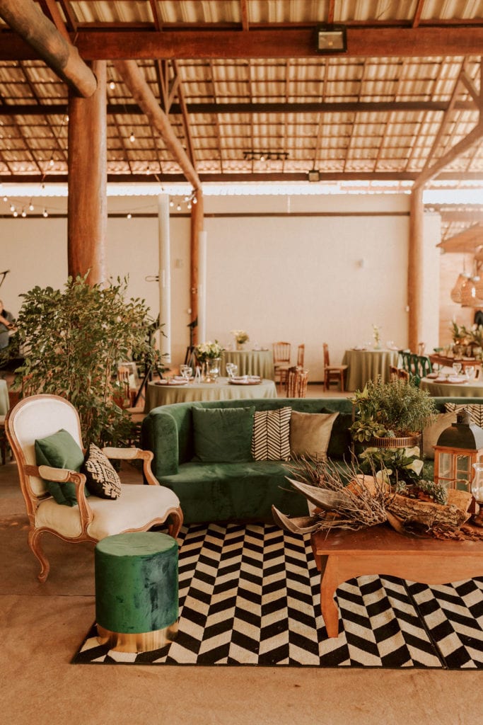 lounge rústico de casamento