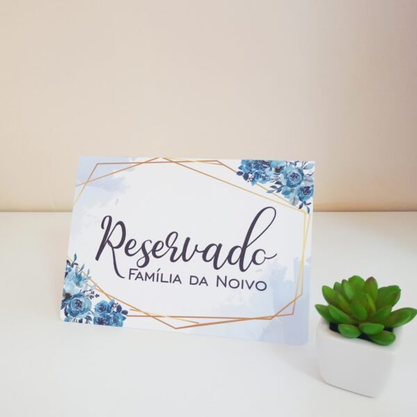 Plaquinha De Reservado Casamento - Imagem 2