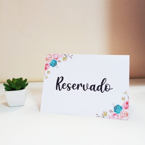Plaquinha De Reservado Casamento - Imagem 8