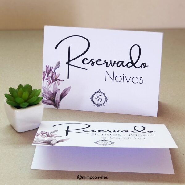 Plaquinha De Reservado Casamento - Imagem 7