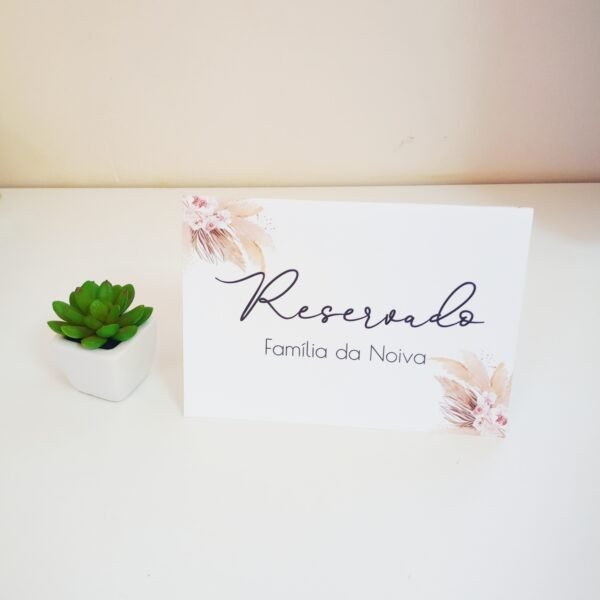 Plaquinha De Reservado Casamento - Imagem 5