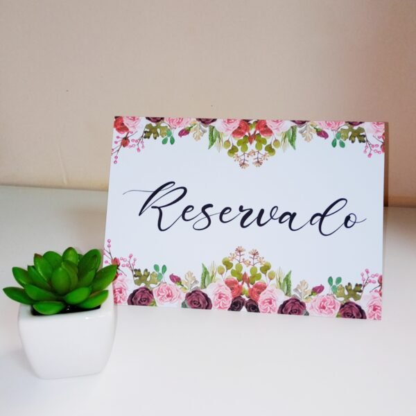 Plaquinha De Reservado Casamento - Imagem 4