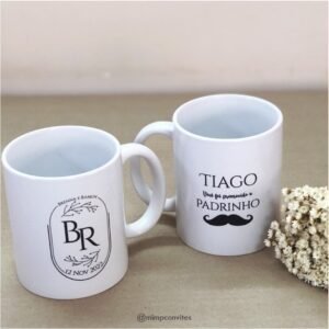 Caneca de Porcelana Padrinhos