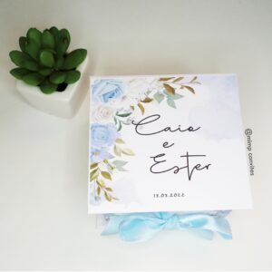 Caixa Convite padrinhos rose (10x10x5 cm)