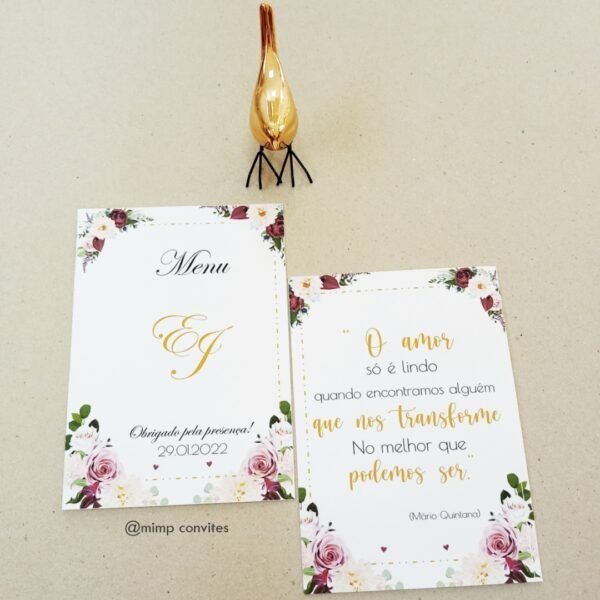 Menu De Casamento - Imagem 3