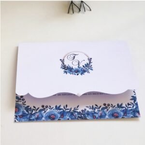 Convite de Casamento Azul Serenity